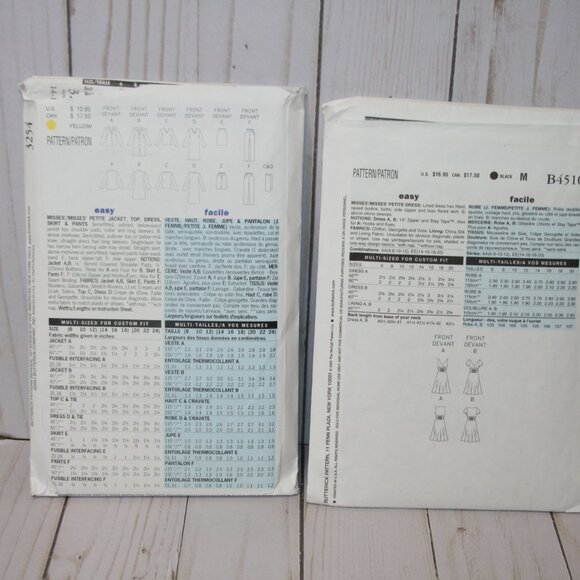 Butterick Sewing Patterns 3254 &B4510 Dress, Jacket, Skirt, Pants Sizes 14-20 - Picture 2 of 2